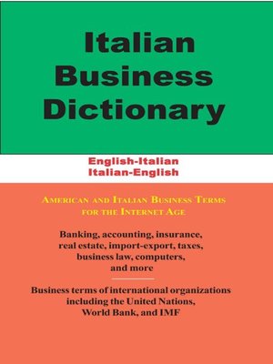 cover image of Italian Business Dictionary